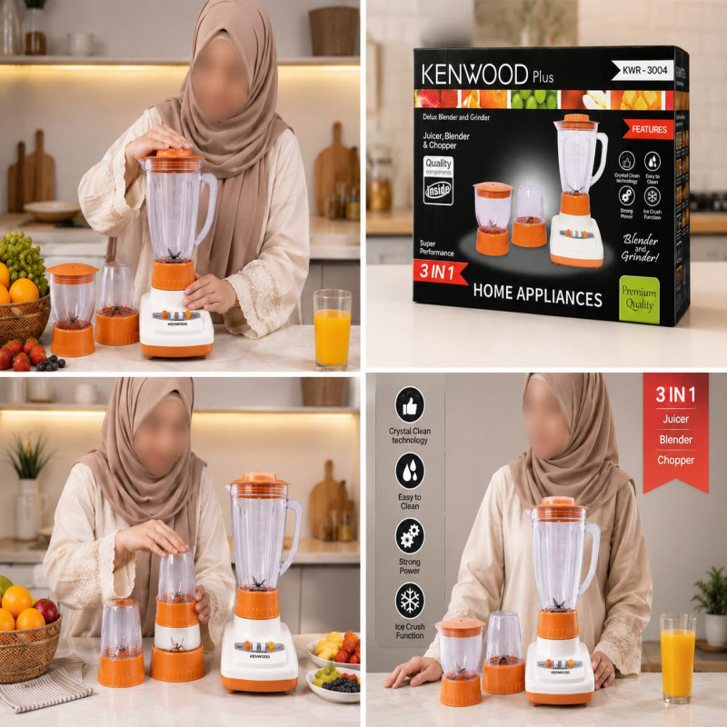 Kenwood Plus 3-in-1 Juicer, Blender & Chopper - Model KWR-3004