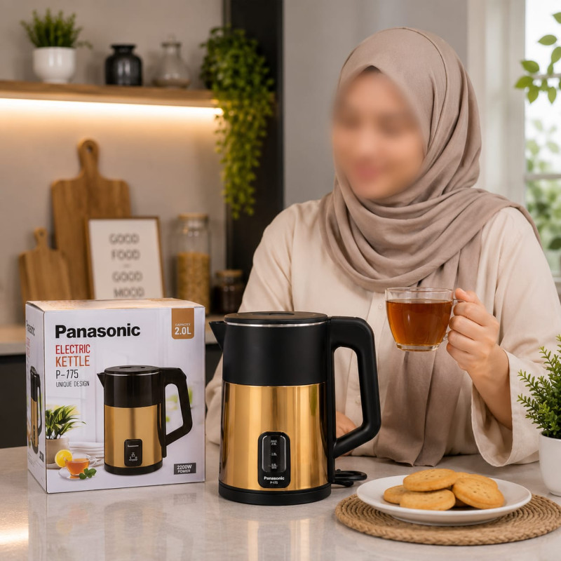 Panasonic 2.0L Stainless Steel Electric Kettle - Model P-175 (2200W)