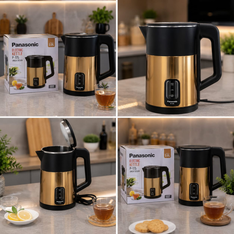 Panasonic 2.0L Stainless Steel Electric Kettle - Model P-175 (2200W)