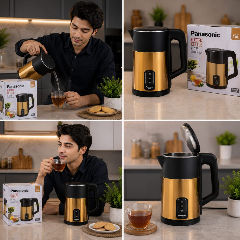 Panasonic 2.0L Stainless Steel Electric Kettle - Model P-175 (2200W)