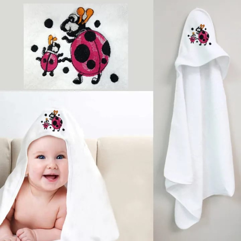 MORI Organic Cotton Super Soft Baby Hooded Towel (Blue)