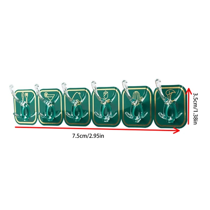Multi-Purpose Row Hook Patti - Heavy-Duty Wall Mount Clothes & Utility Rack
