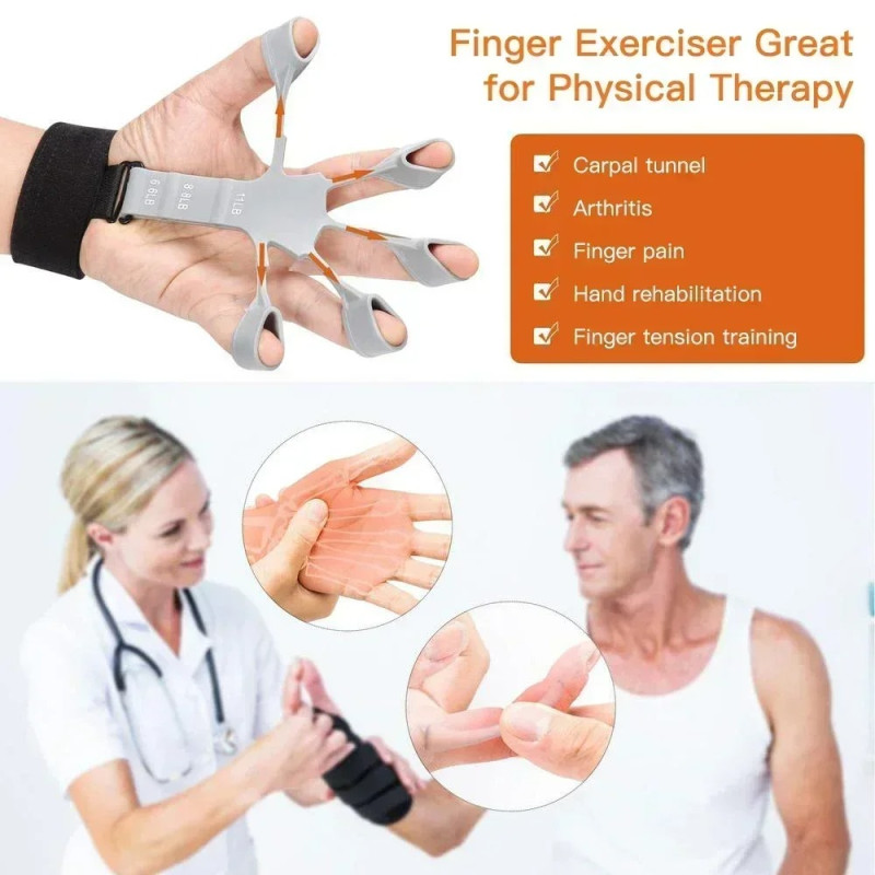 Adjustable Resistance Finger Grip Strengthener - Hand & Forearm Exerciser