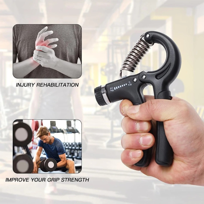 Heavy-Duty Adjustable Resistance Hand Grip Strengthener - Forearm Exerciser