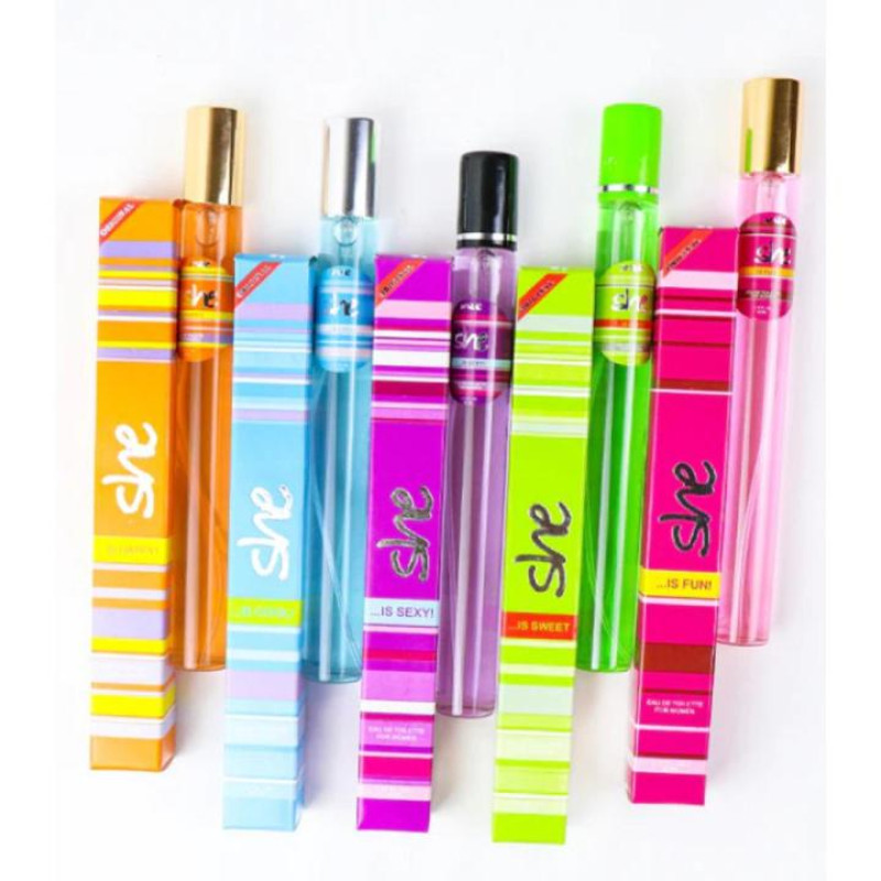 She Signature Pen Perfume Collection Travel-Size Fragrance Set for Women - Pack of 5