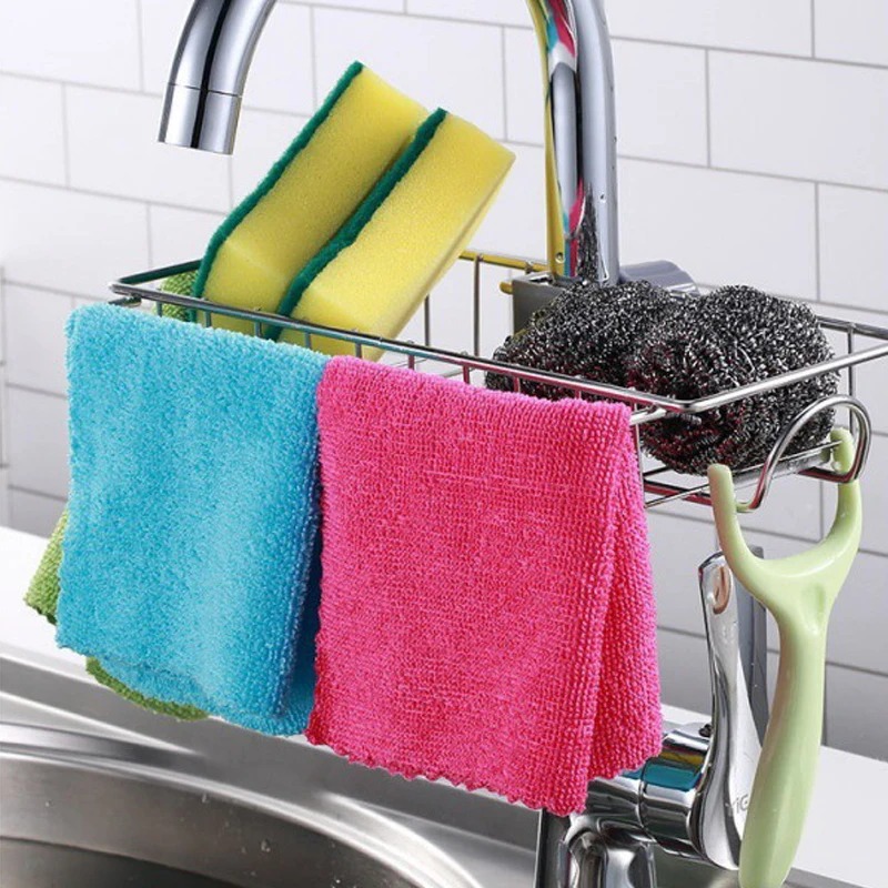 Multi-Function Adjustable Sink Storage Rack & Sponge Holder