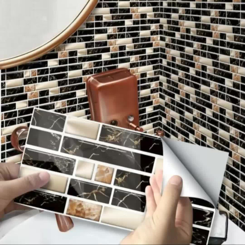 Self-Adhesive Mosaic Tile Stickers - Peel & Stick Waterproof Wall Decals