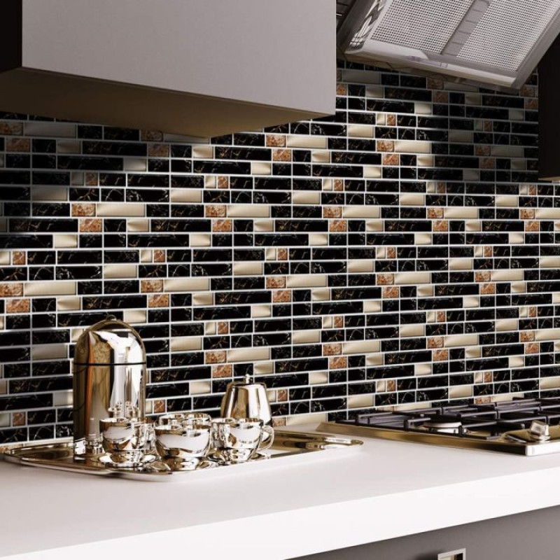 Self-Adhesive Mosaic Tile Stickers - Peel & Stick Waterproof Wall Decals