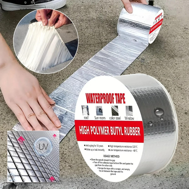 Extra-Wide Heavy-Duty Waterproof Tape - Large Size Leak Repair Roll