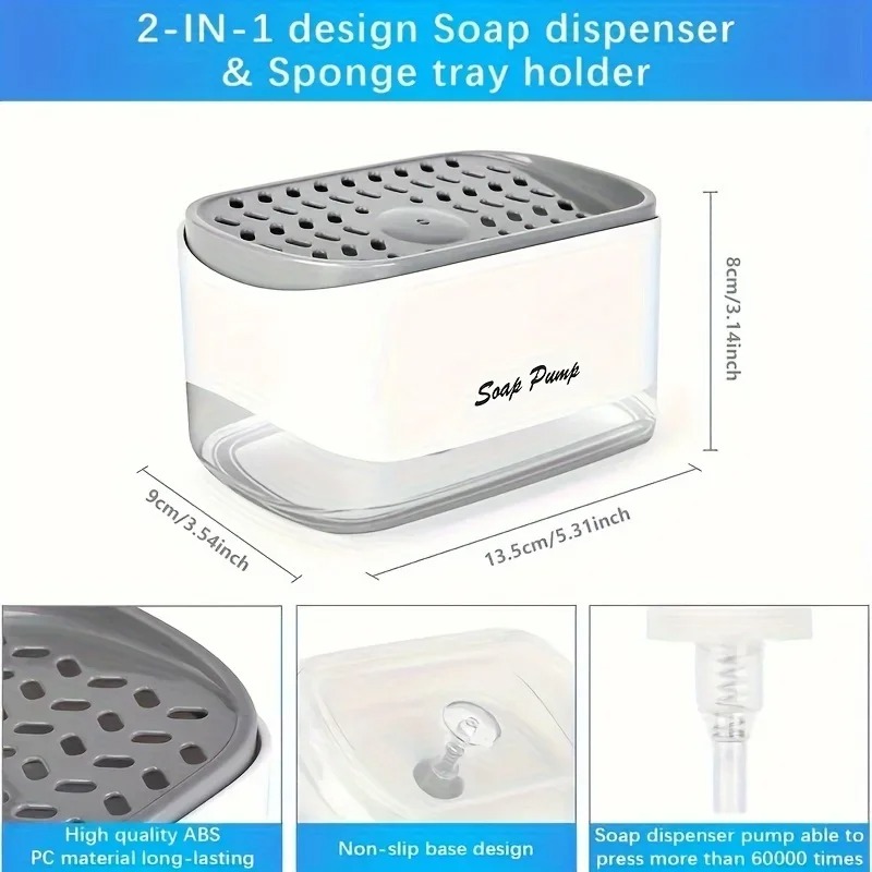 Automatic Touchless Soap Dispenser with Built-In Caddy