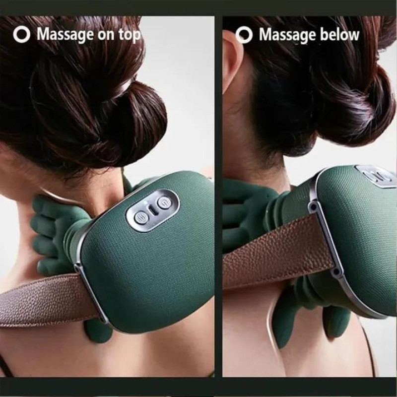 Electric Shiatsu Neck and Shoulder Massager - Deep Kneading Heat Body Reliever