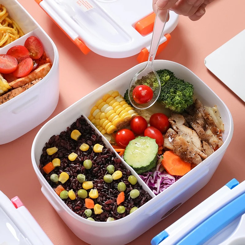 Portable Electric Self-Heating Lunch Box and Food Warmer