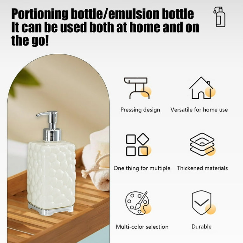 450ml Refillable Plastic Hand Sanitizer and Liquid Soap Dispenser Bottle