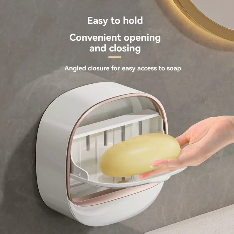 Wall-Mounted Luxury Drainage Soap Dish and Holder