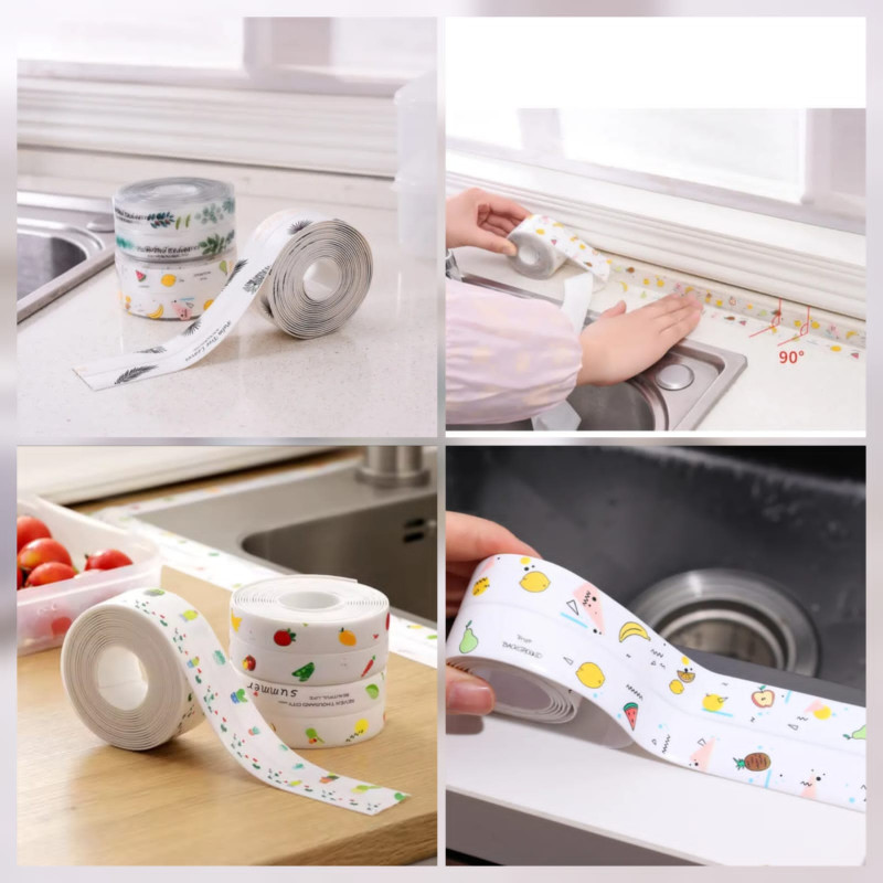 Waterproof PVC Sealing Strip Tape - Flexible Sink & Tub Caulk Strip