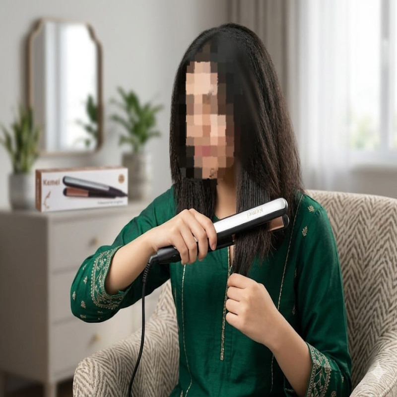 Kemei Professional Hair Straightener Model S-3301 - Advanced Ceramic Flat Iron