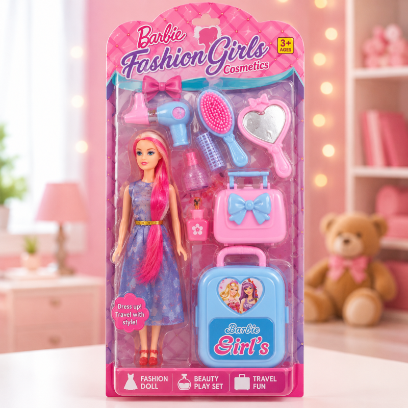 Classic Barbie Fashion Doll and Accessories Play Set