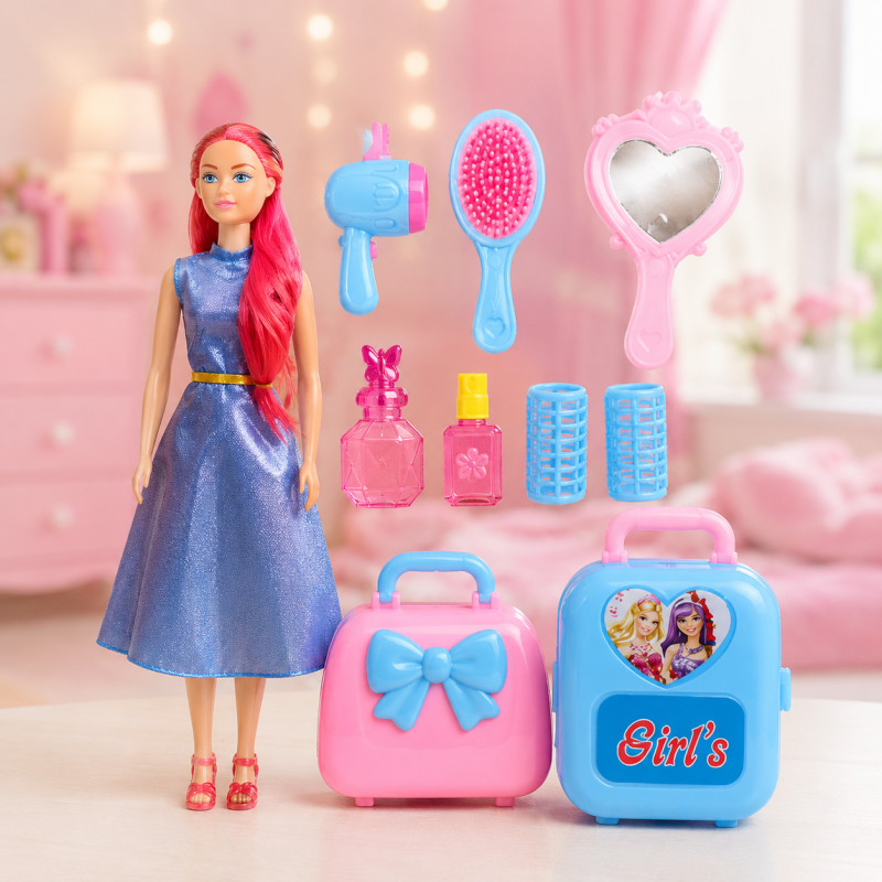 Classic Barbie Fashion Doll and Accessories Play Set