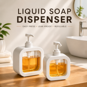 300ml Refillable Liquid Soap and Lotion Dispenser Bottle