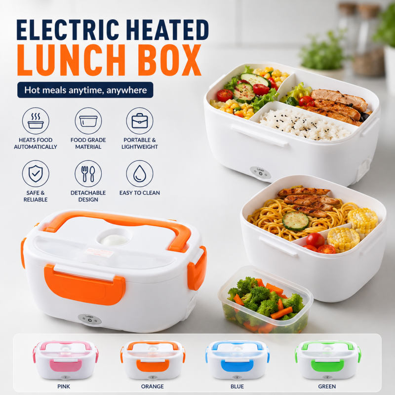 Portable Electric Self-Heating Lunch Box and Food Warmer