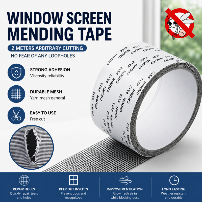Heavy-Duty Waterproof Window Patch Tape - Clear Screen & Glass Repair Roll