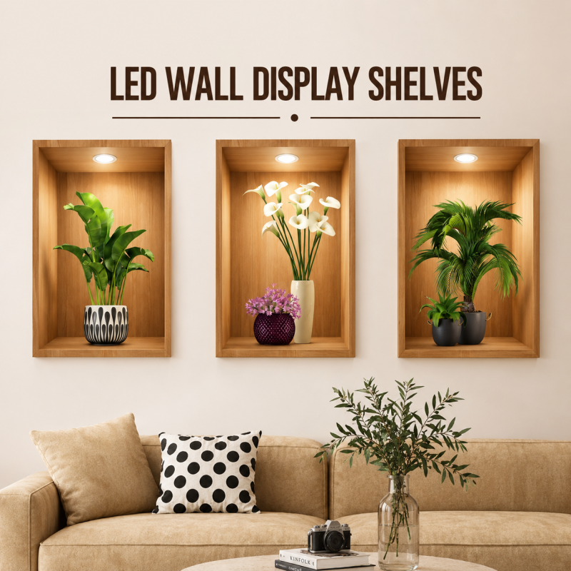 Decorative Flower Vase Wall Sticker - Pack of 3 Botanical Wall Decals