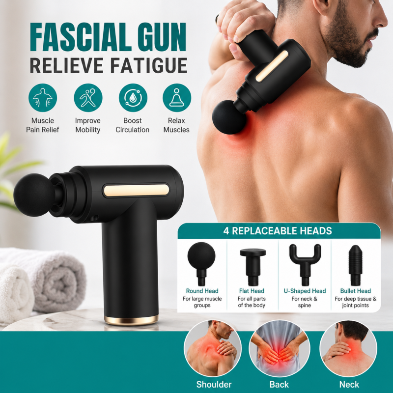 Heavy-Duty 5-in-1 Professional Deep Tissue Muscle Gun Massager