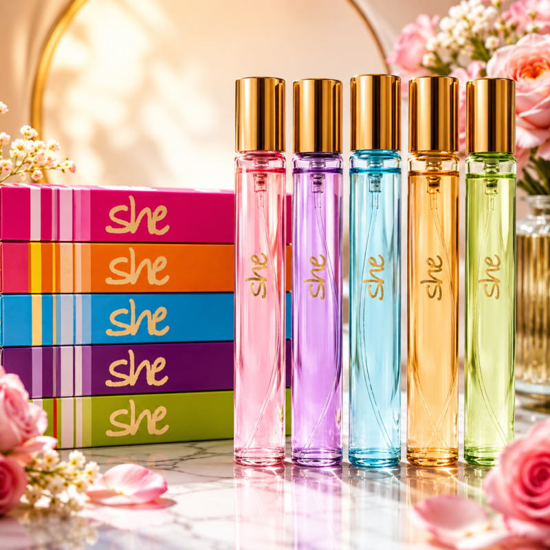She Signature Pen Perfume Collection Travel-Size Fragrance Set for Women - Pack of 5