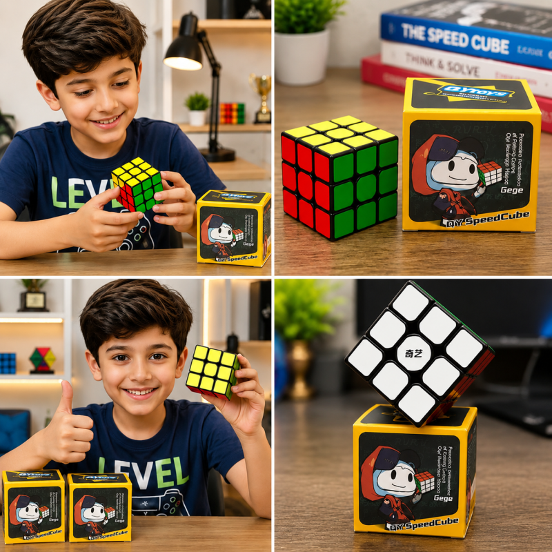 Planet Junior 3x3 Speed Rubik's Cube and Brain Teaser Puzzle