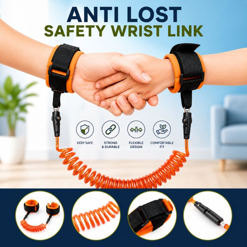 Child Safety Anti-Loss Wrist Link and Toddler Harness Strap