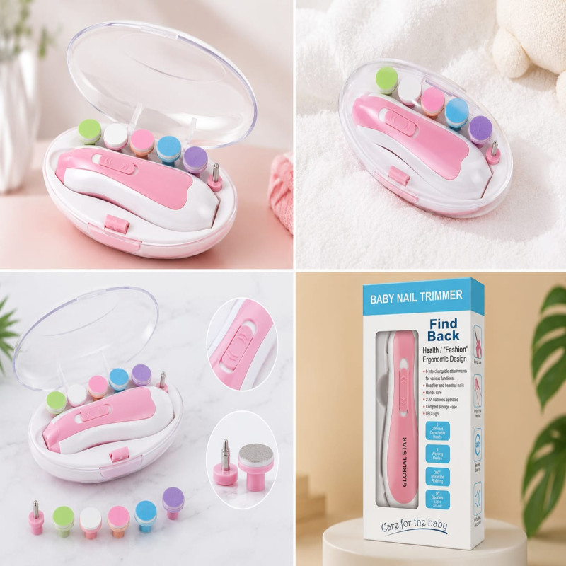 Electric Safe Baby Nail Trimmer and Grooming Set