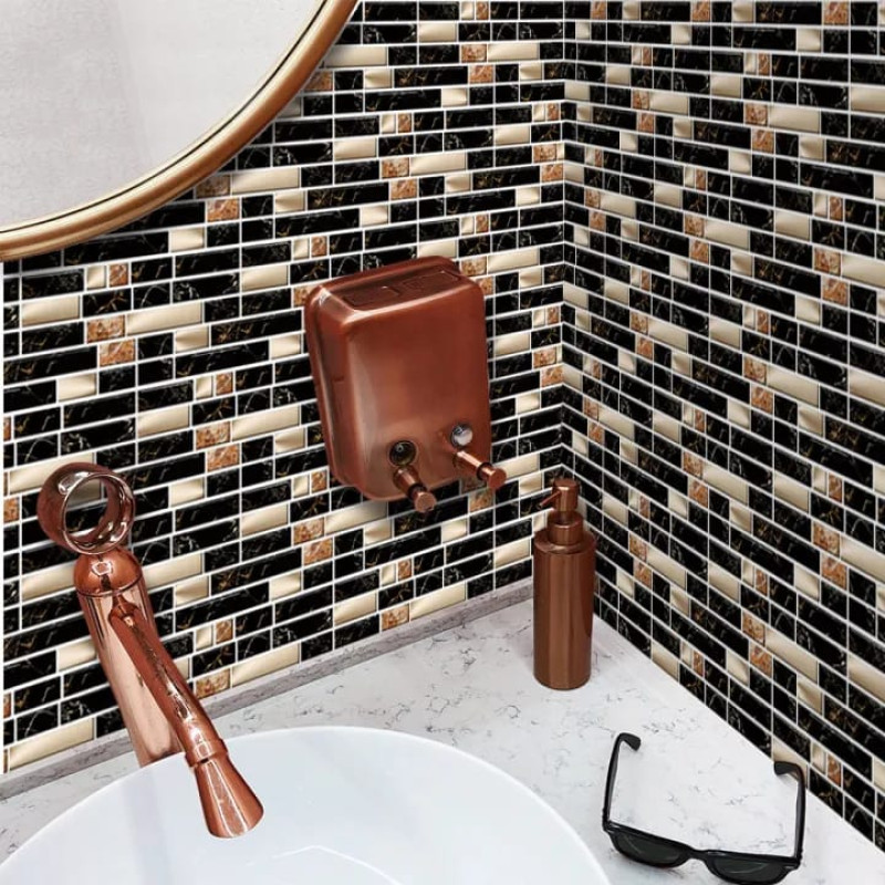 Self-Adhesive Mosaic Tile Stickers - Peel & Stick Waterproof Wall Decals