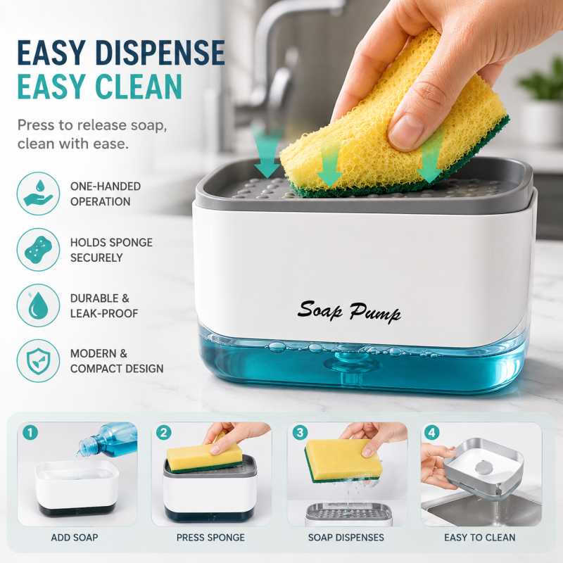 Automatic Touchless Soap Dispenser with Built-In Caddy