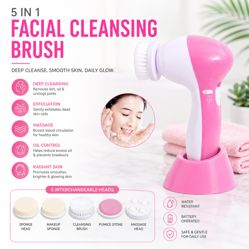 5-in-1 Multi-Functional Electric Full Body & Facial Massager