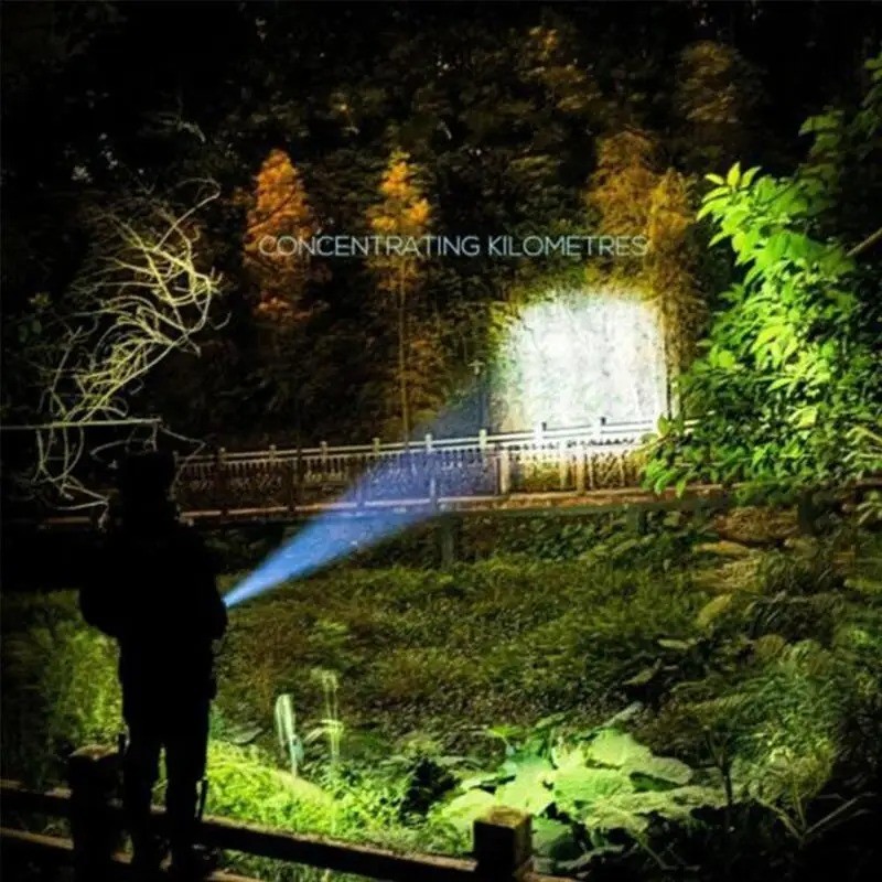 P90 Super Bright Powerful LED Flashlight Torch - High-Lumen Rechargeable Tactical Light