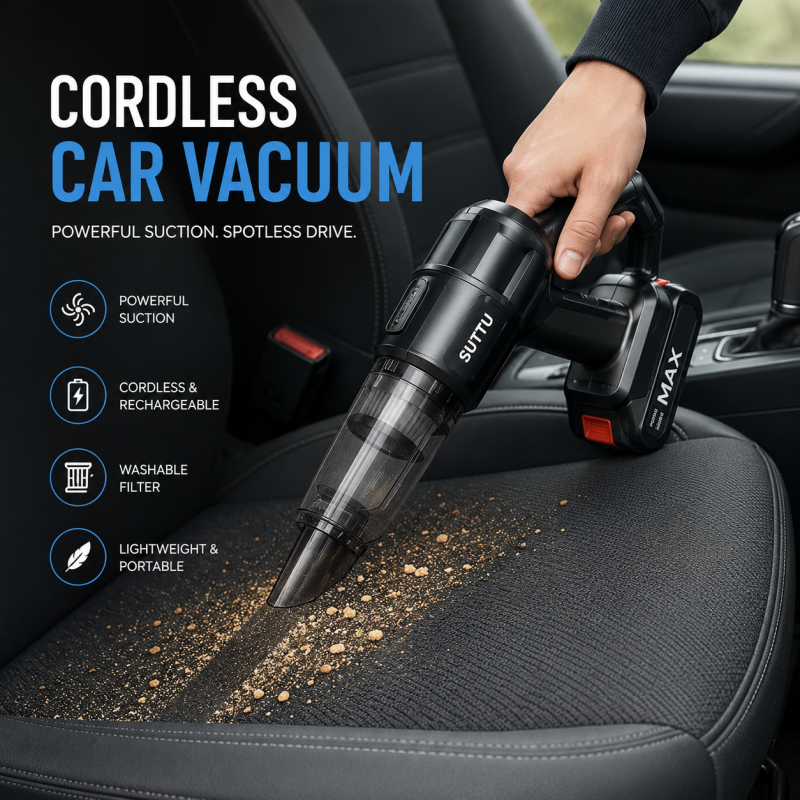 MAX Heavy-Duty Car Vacuum Cleaner - High-Power Portable Auto Detailer