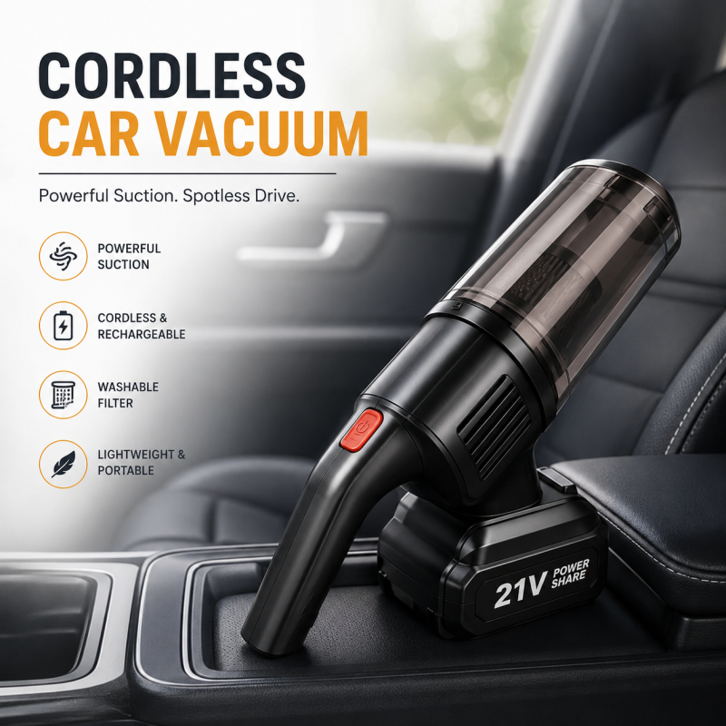 MAX Heavy-Duty Car Vacuum Cleaner - High-Power Portable Auto Detailer