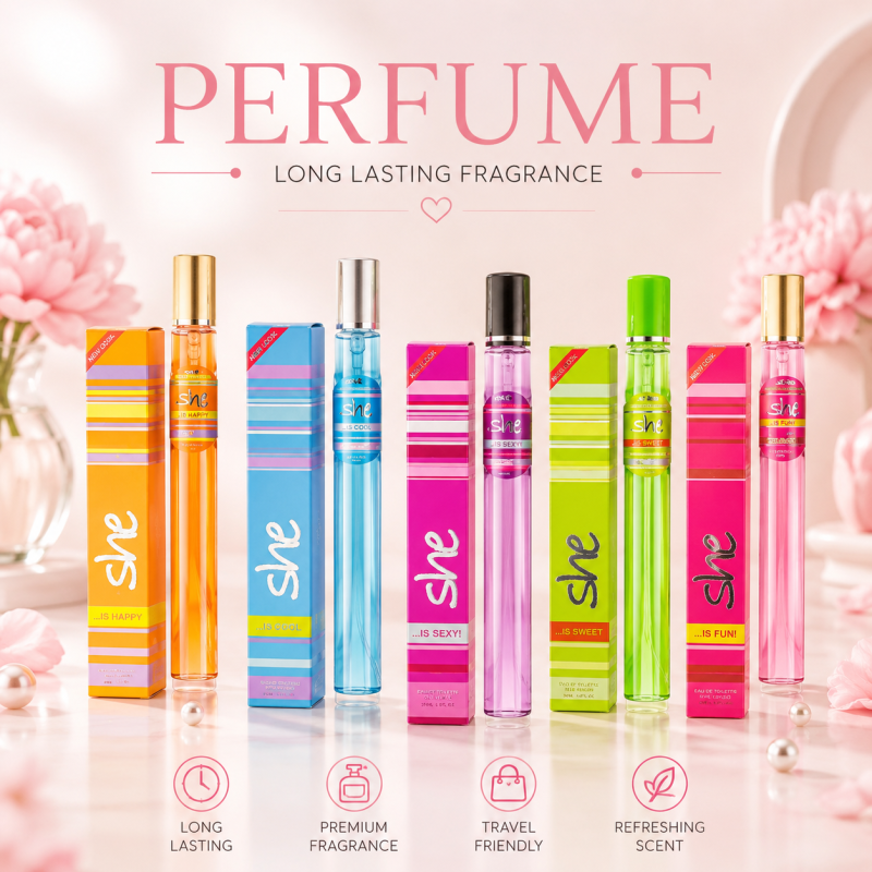 She Signature Pen Perfume Collection Travel-Size Fragrance Set for Women - Pack of 5