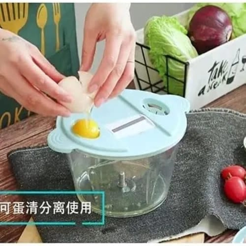 Multifunction Hand Push Chopper 2L - Manual Press Vegetable & Fruit Slicer