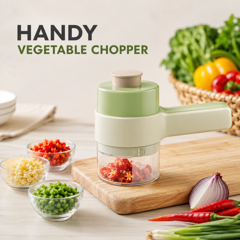 4-in-1 Multifunctional Handheld Electric Vegetable Cutter & Food Chopper Set
