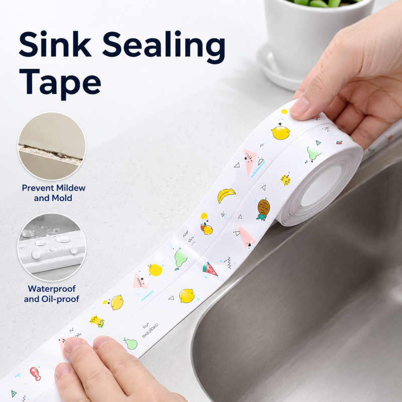 Waterproof PVC Sealing Strip Tape - Flexible Sink & Tub Caulk Strip