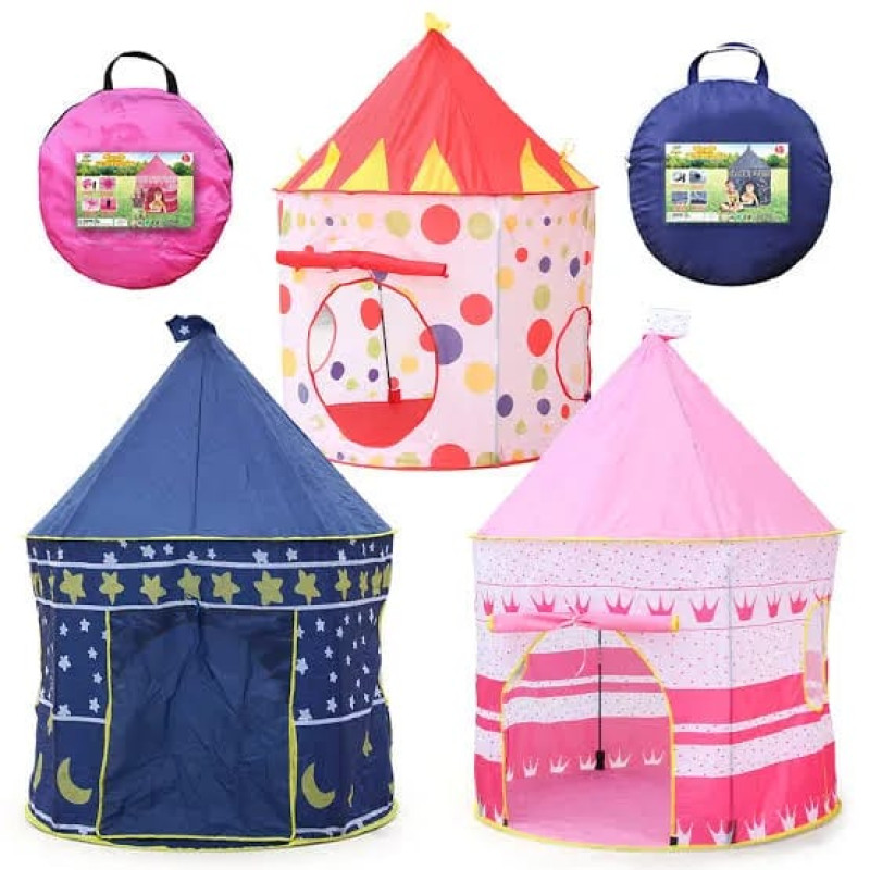 Portable Kids Folding Princess and Knight Castle Play Tent House