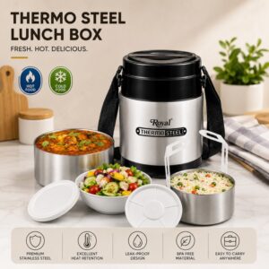 Legend-3 Thermosteel Insulated 3-Tier Food Carrier and Lunch Box