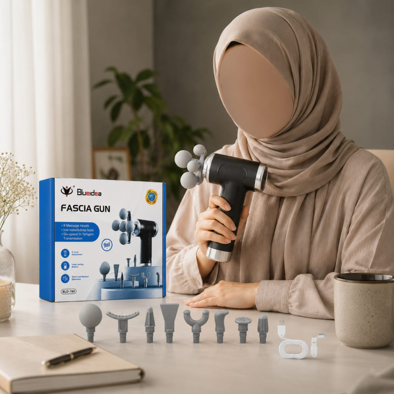 Blueidea 9-in-1 Professional Fascia Deep Tissue Muscle Massage Gun