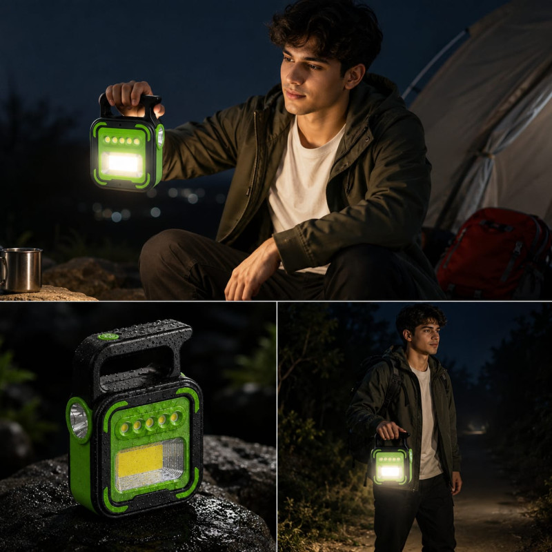 3-in-1 Multi-Function Outdoor Emergency LED Flashlight & Power Bank