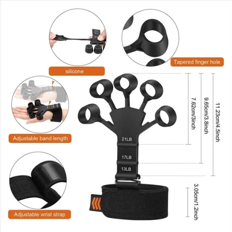 Adjustable Resistance Finger Grip Strengthener - Hand & Forearm Exerciser