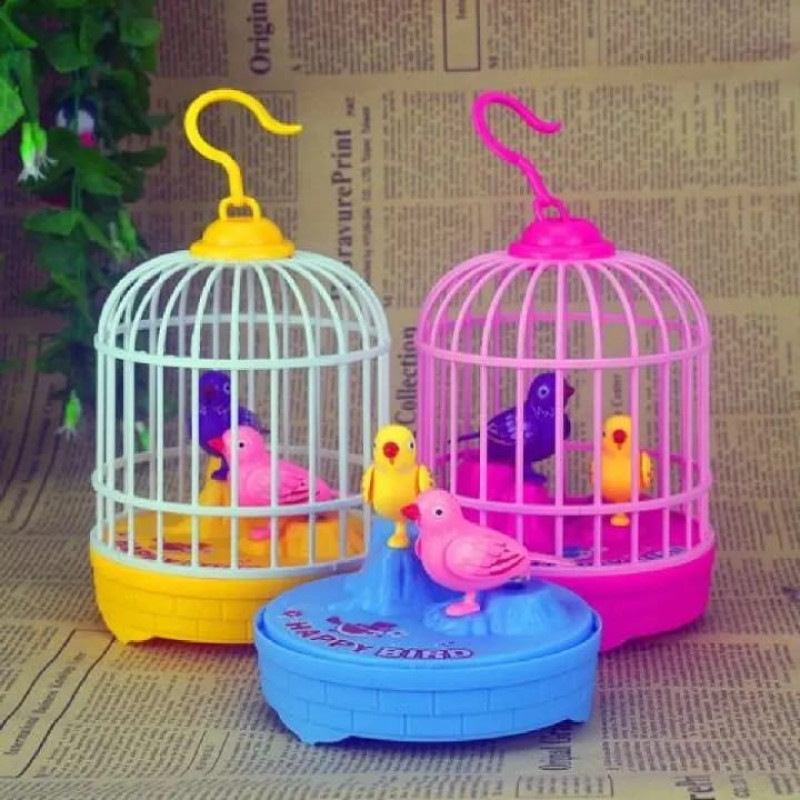 Interactive Electronic Pet Bird Cage Toy with Sound and Motion