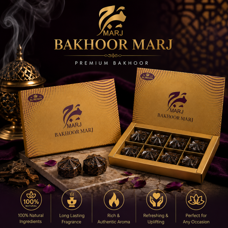 Bakhoor Marj Traditional Oriental Home Fragrance - Premium Incense Blocks