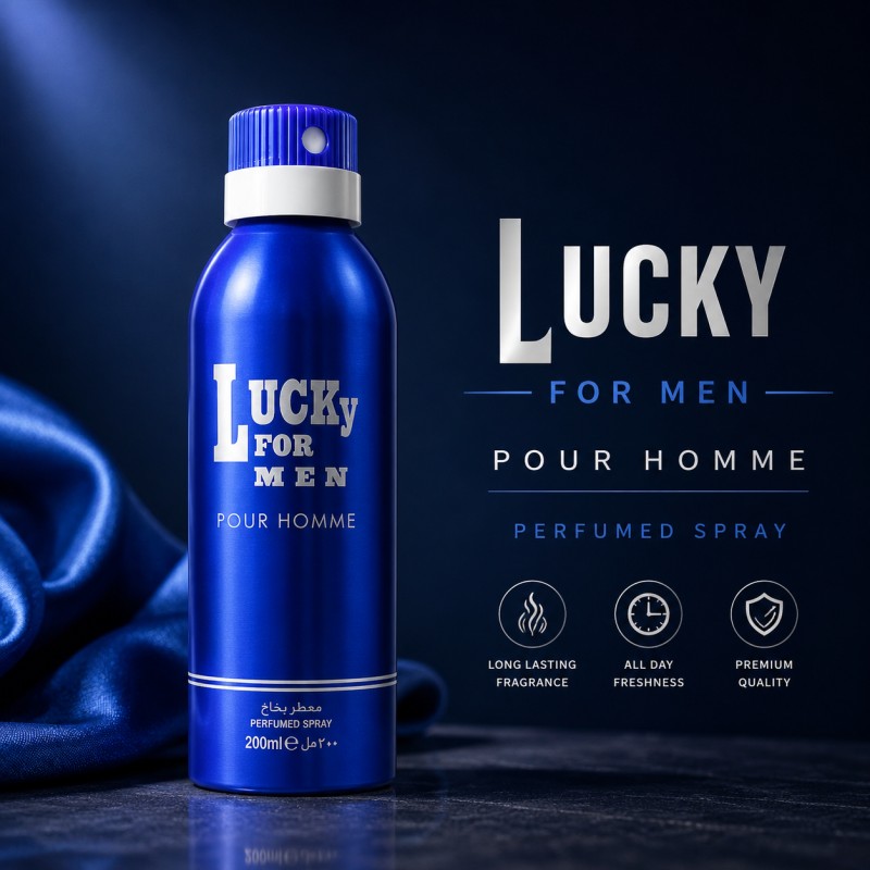 Lucky for Men Pour Homme Fresh Fragrance Body Spray - 200ml