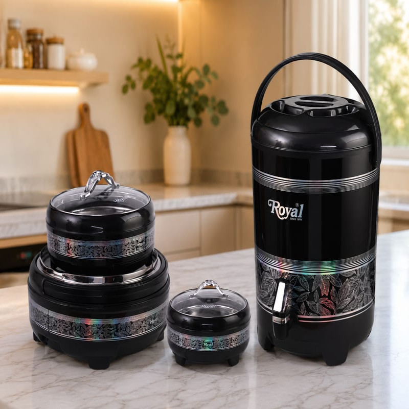 ROYAL Nova Insulated 4-Piece Thermal Cooler and Hot Pot Casserole Set